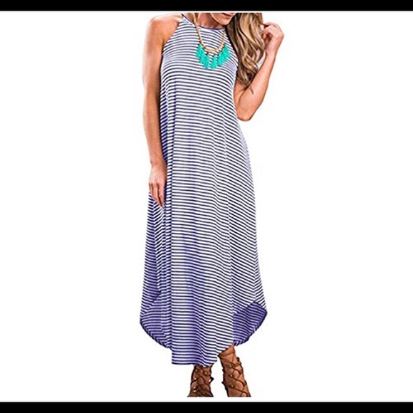 Dresses & Skirts - 🆕 Sleeveless Loose Beach Maxi Dress- Blue